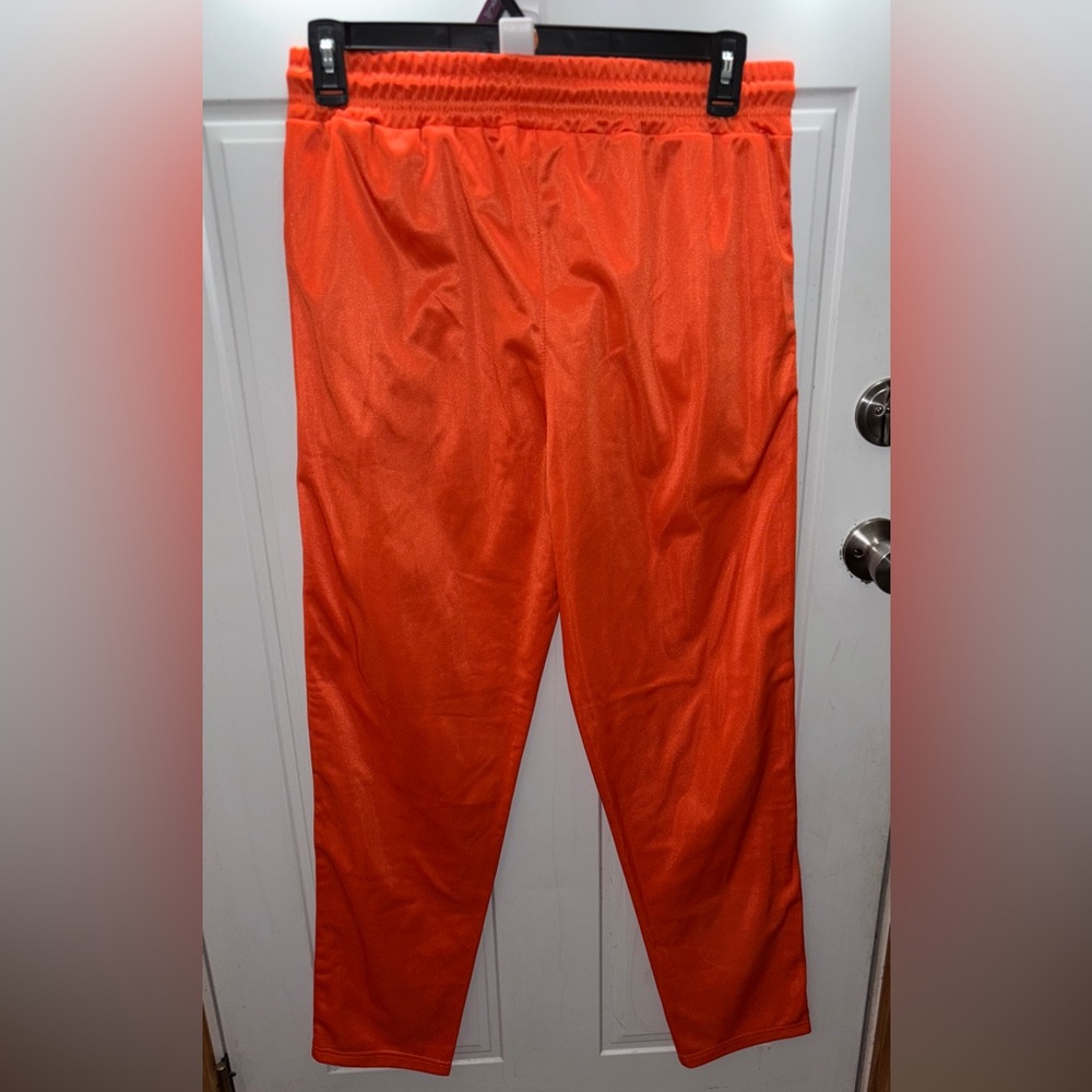 Track Suit 🍊 Orange w/White side stripes. UNISEX Sz.large NWOT - Picture 12 of 12